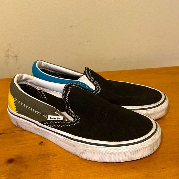 Vans Off the Wall Slip on Low Top Color Block Sneakers Mens 3.5 Womens 5 - Picture 1 of 11